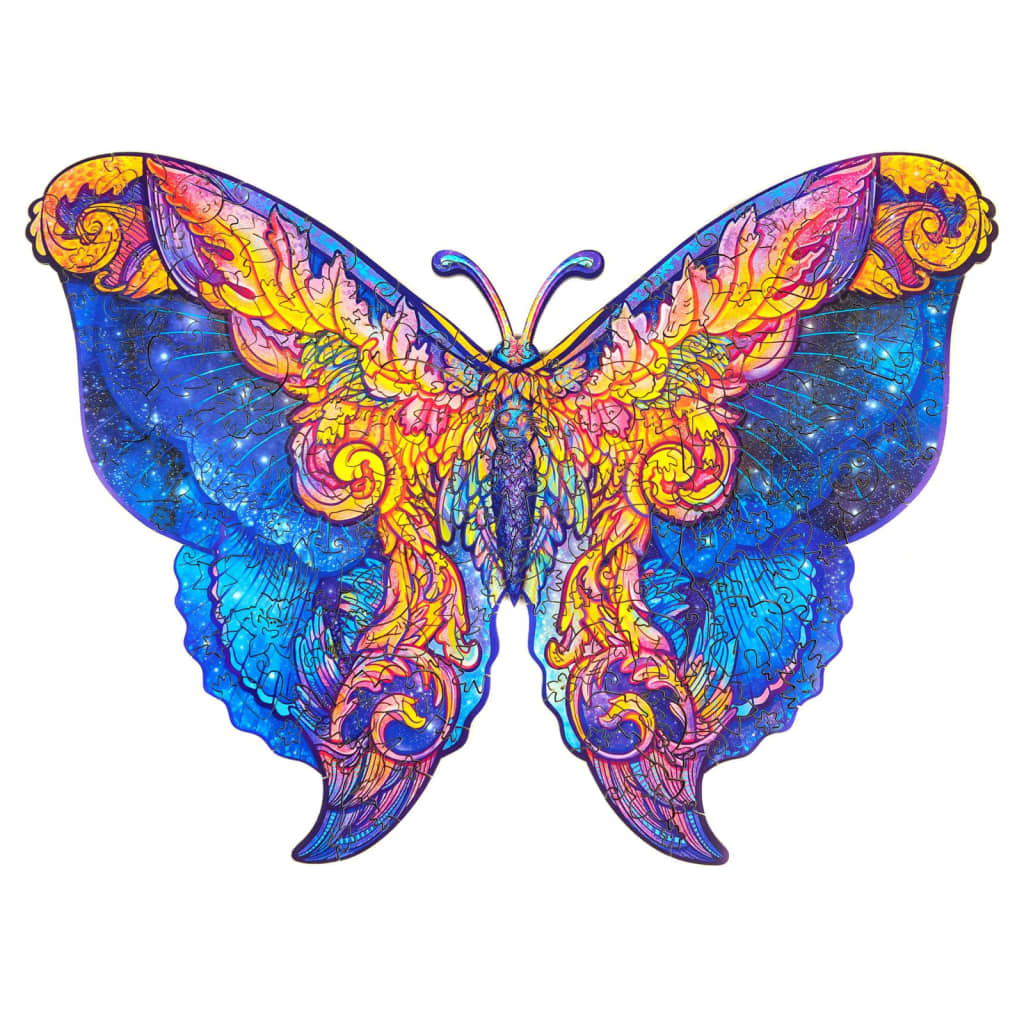 UNIDRAGON Rompecabezas Intergalaxy Butterfly 199 pzas madera M 32x23cm