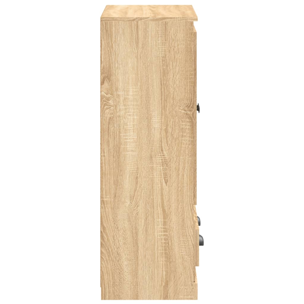 vidaXL Aparador de madera contrachapada roble Sonoma 60x35,5x103,5 cm