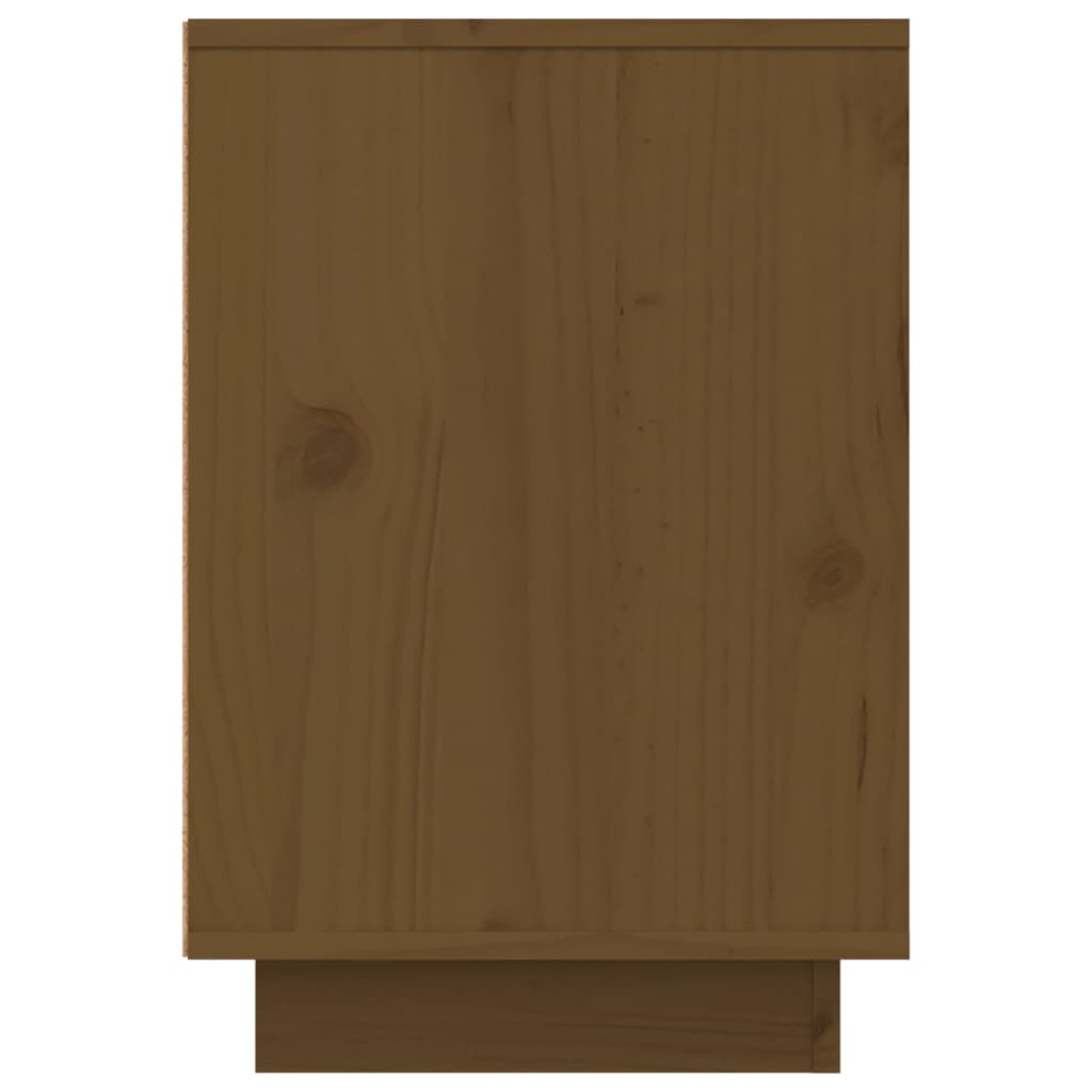 vidaXL Mesita de noche madera maciza de pino marrón miel 50x34x50 cm