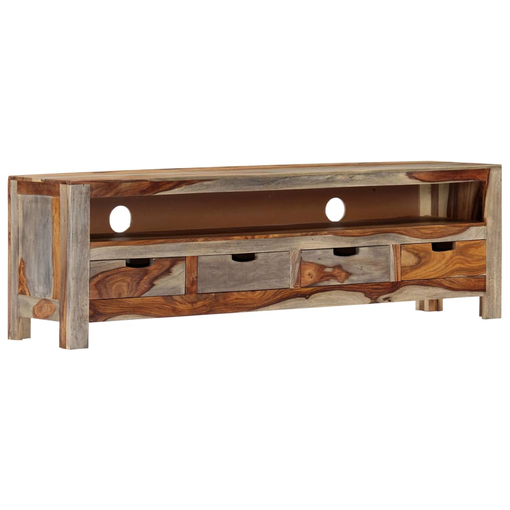 vidaXL Mueble de TV madera maciza de sheesham 130x30x40 cm