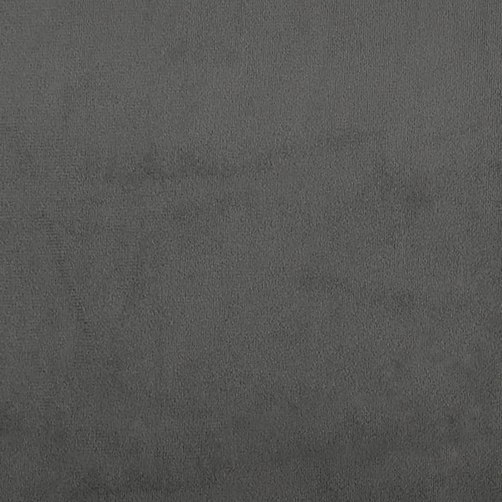 vidaXL Silla de relajación con taburete terciopelo gris oscuro