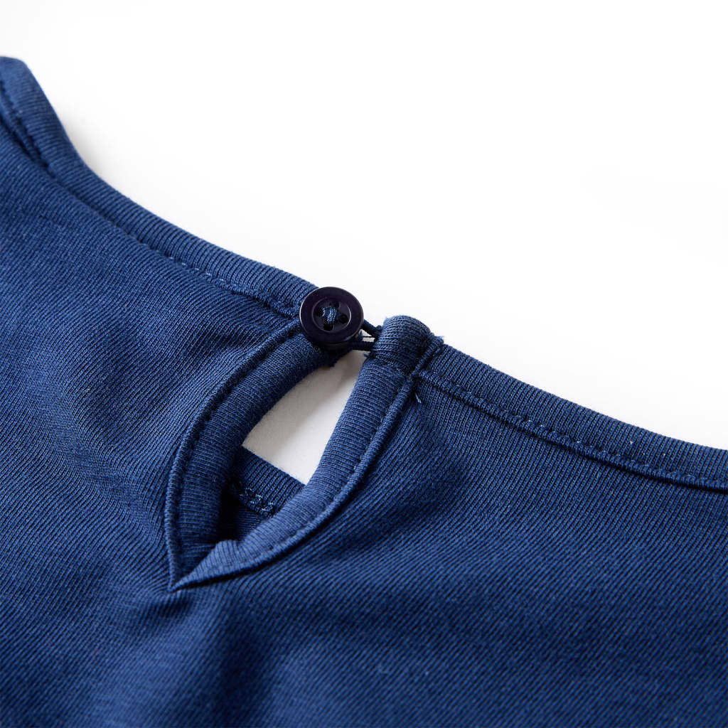 Camiseta infantil de manga larga azul marino 92
