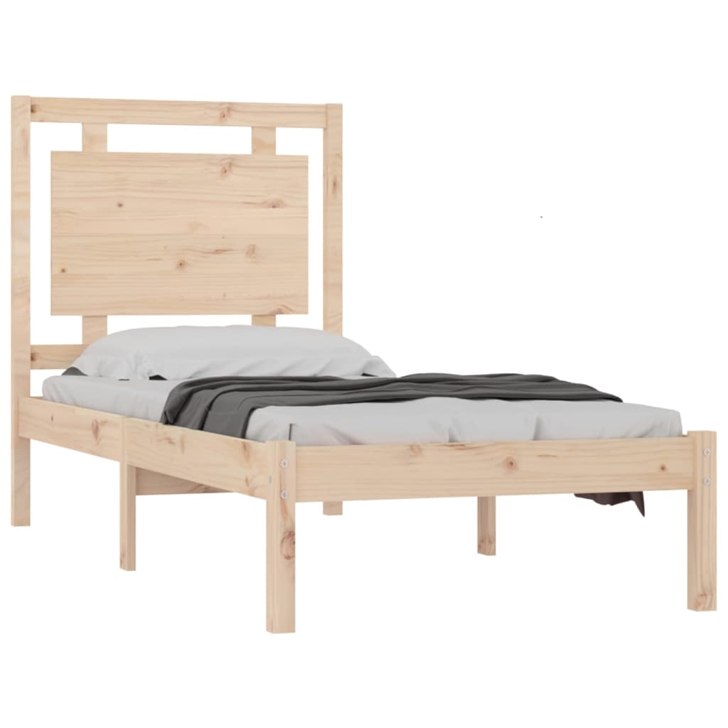 vidaXL Estructura de cama de madera maciza 100x200 cm