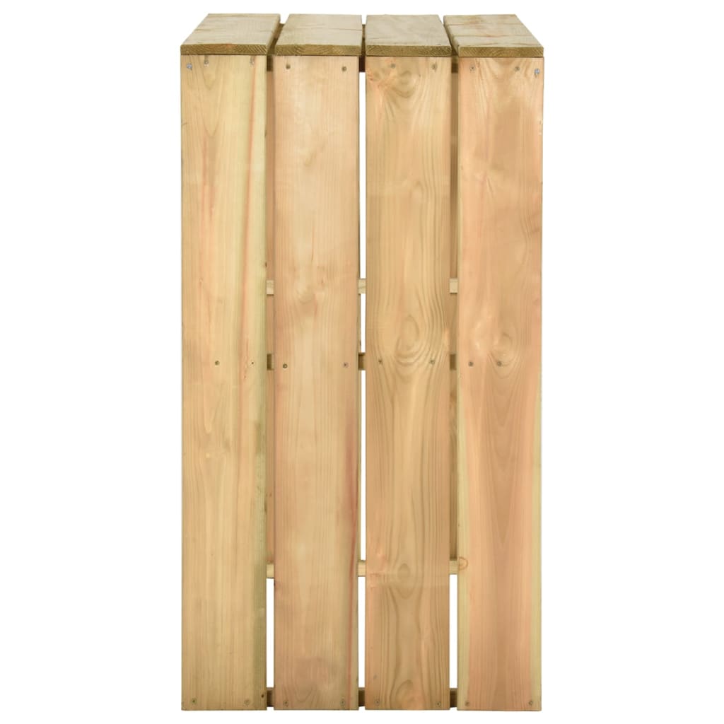 vidaXL Juego de bar de jardín 5 piezas madera de pino impregnada