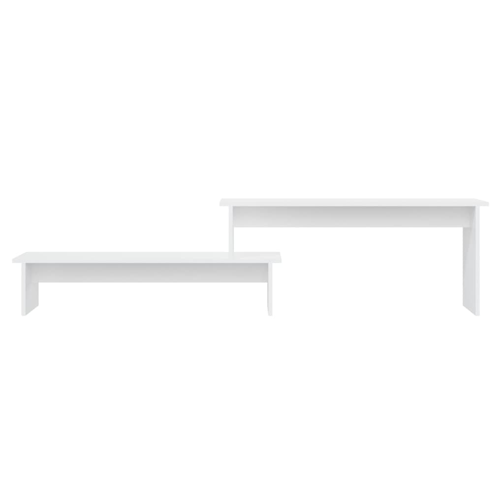 vidaXL Mueble para TV madera contrachapada blanco 180x30x43 cm