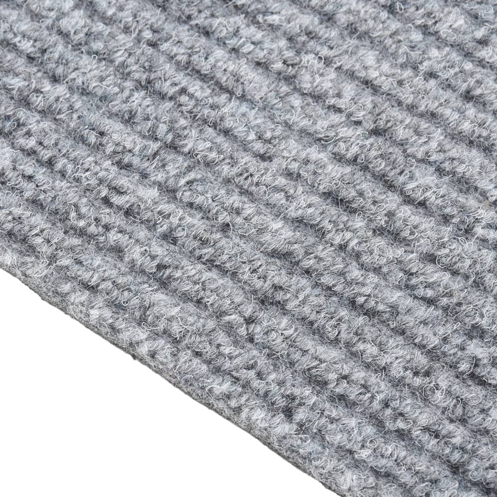 vidaXL Alfombra de pasillo atrapa suciedad 100x450 cm gris y azul