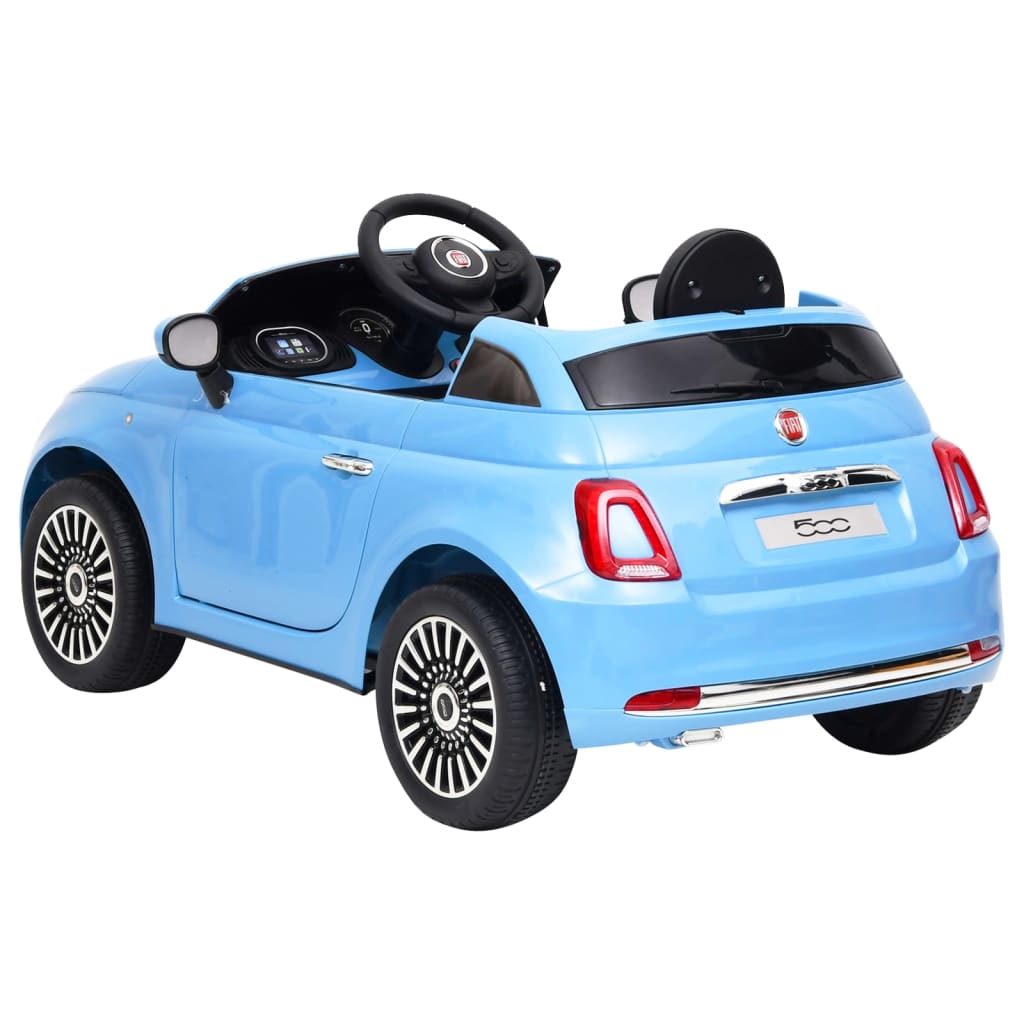 vidaXL Coche correpasillos eléctrico Fiat 500 azul