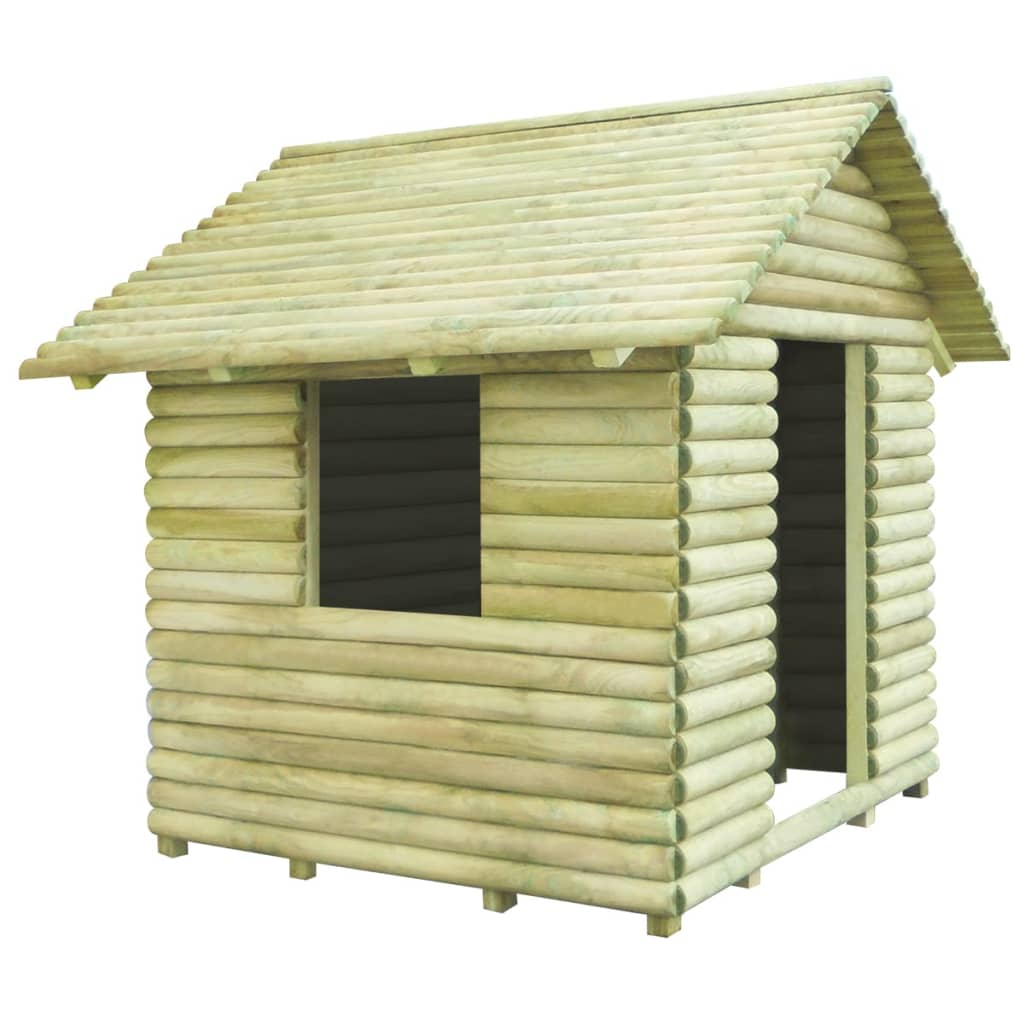 vidaXL Casa de juegos de madera de pino impregnada 167x150x151 cm