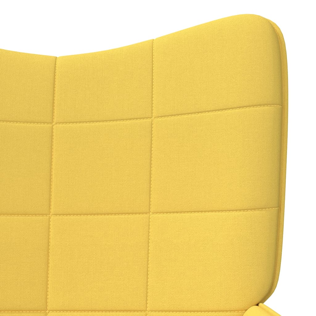 vidaXL Silla de relajación con reposapiés tela amarillo mostaza