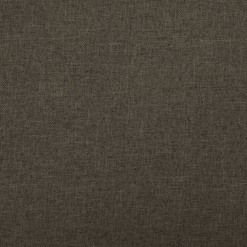 vidaXL Taburete plegable con almacenaje lino sintético marrón oscuro