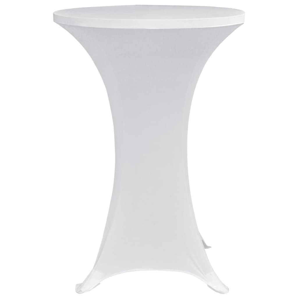 vidaXL Mantel elástico para mesa alta 4 unidades blanco Ø60 cm