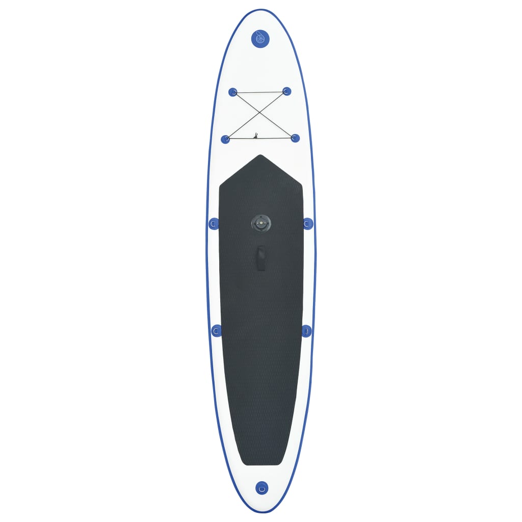 vidaXL Tabla de paddle surf inflable con vela azul y blanca