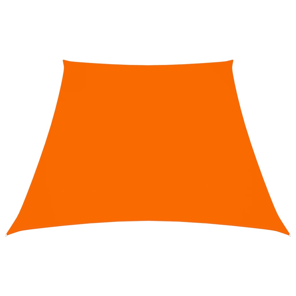 vidaXL Toldo de vela trapezoidal de tela oxford naranja 2/4x3 m