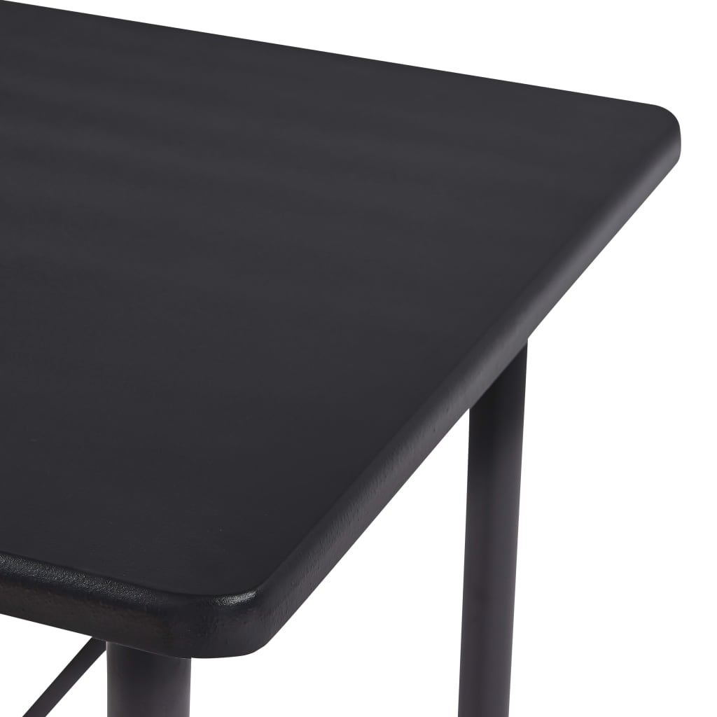 vidaXL Juego de mesa alta y taburetes 5 piezas tela gris oscuro