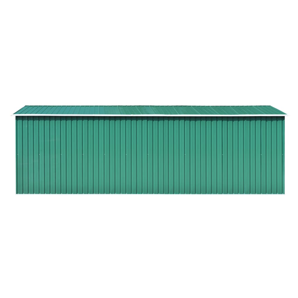 vidaXL Caseta de jardín metal verde 257x580x181 cm