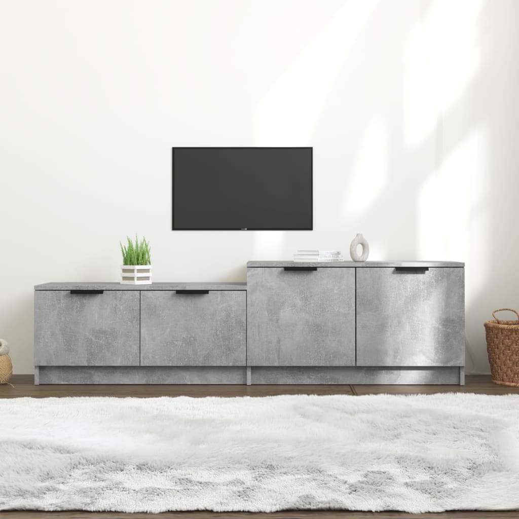 vidaXL Mueble de TV madera contrachapada gris hormigón 158,5x36x45 cm