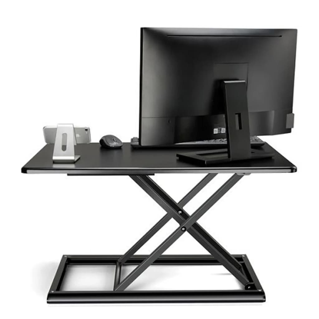 ErgoLine Elevador de escritorio ajustable trabajo de pie/sentado negro
