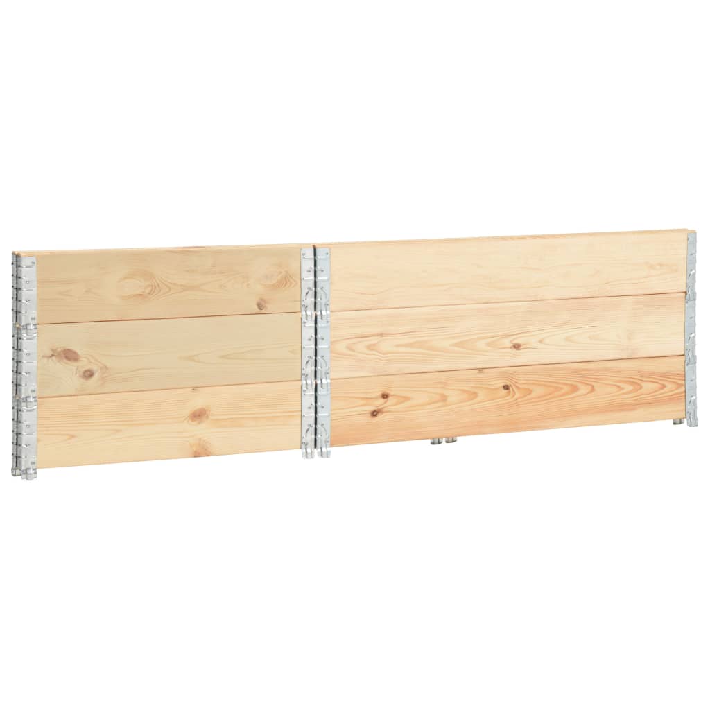 vidaXL Collares de caja de palé 3 uds madera maciza de pino 100x150 cm