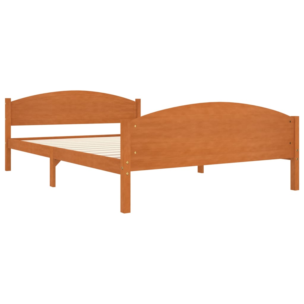 vidaXL Estructura de cama madera maciza pino marrón miel 140x200 cm