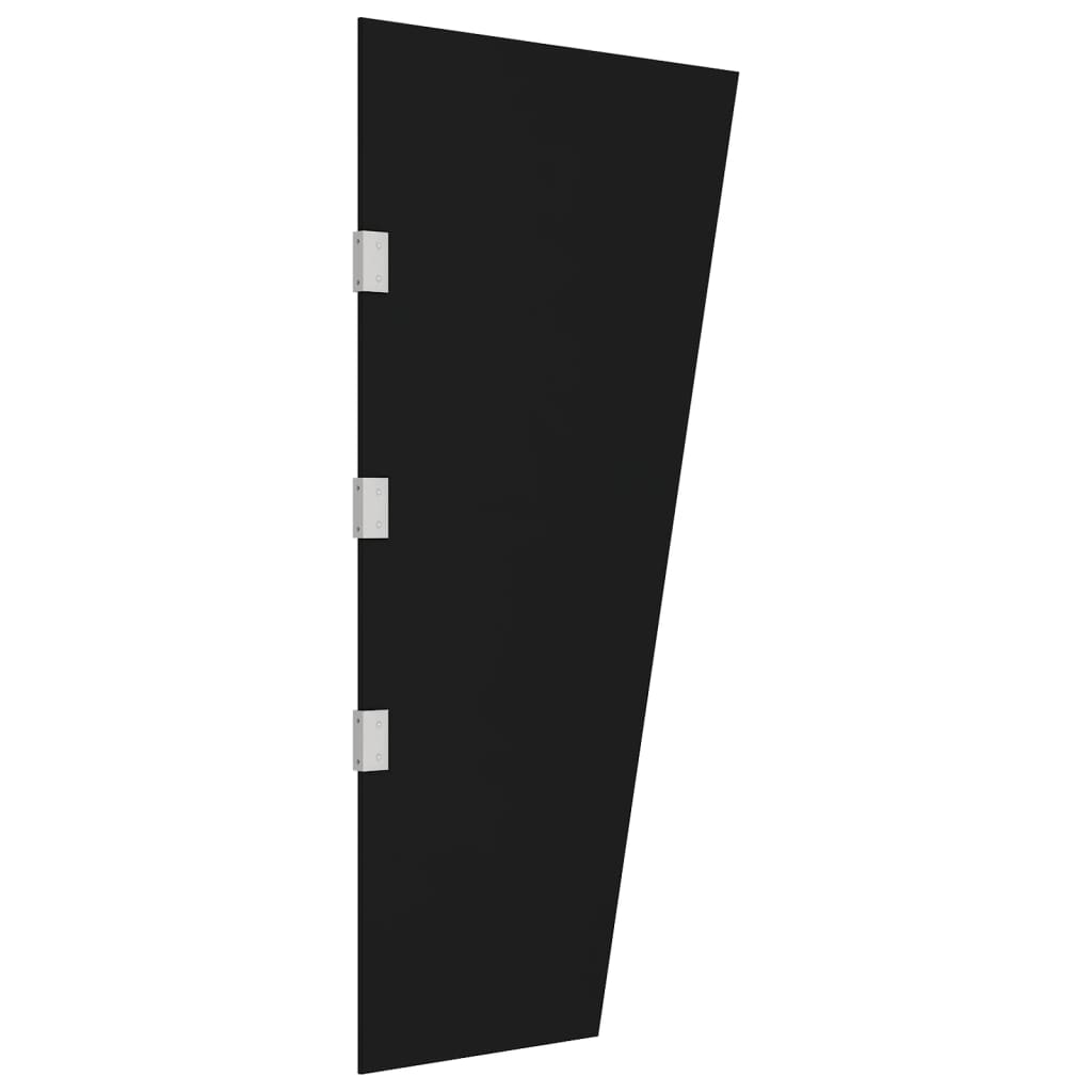 vidaXL Panel lateral dosel de puerta vidrio templado negro 50x100 cm