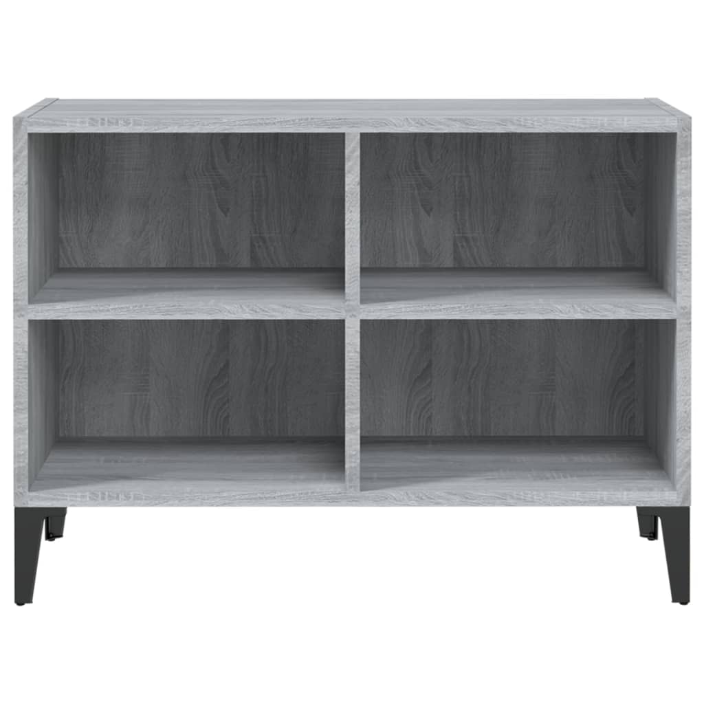 vidaXL Mueble de TV con patas de metal gris Sonoma 69,5x30x50 cm