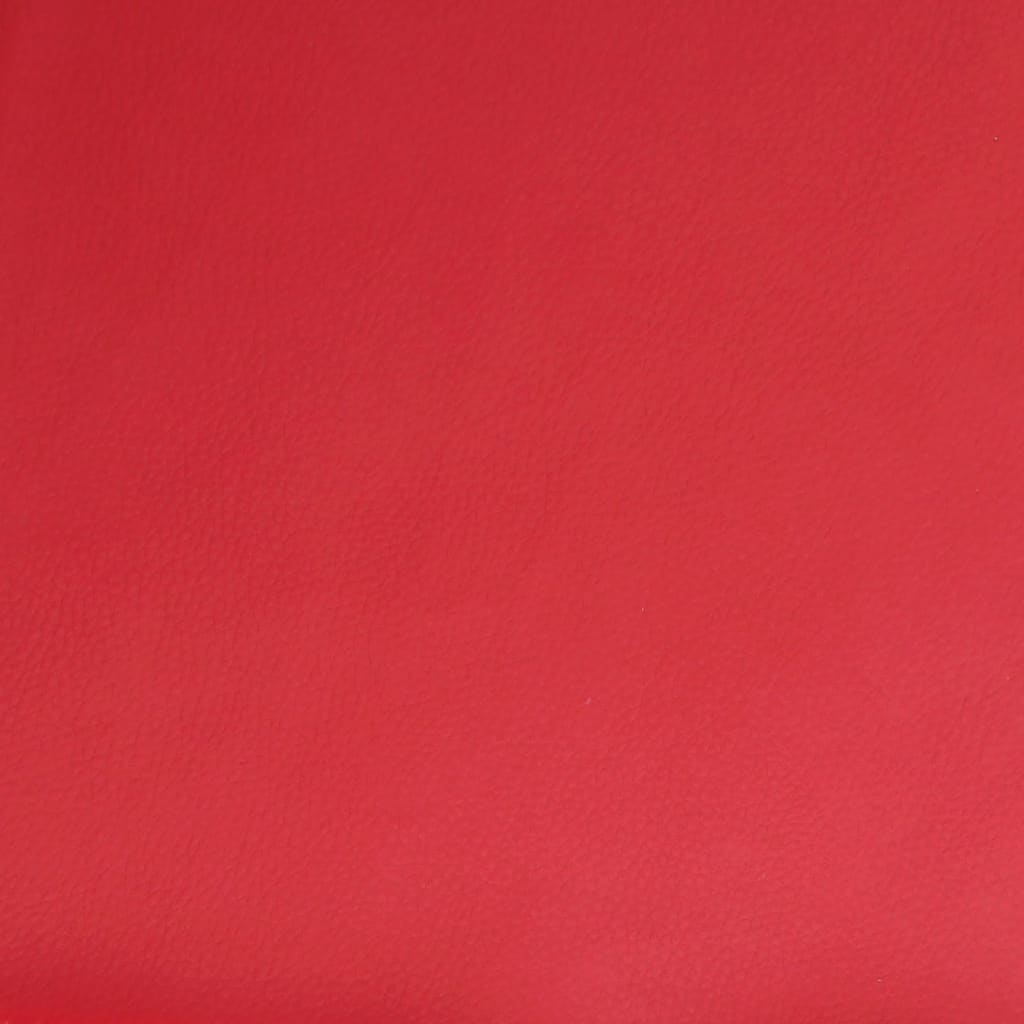 vidaXL Sillón reclinable elevable cuero artificial rojo