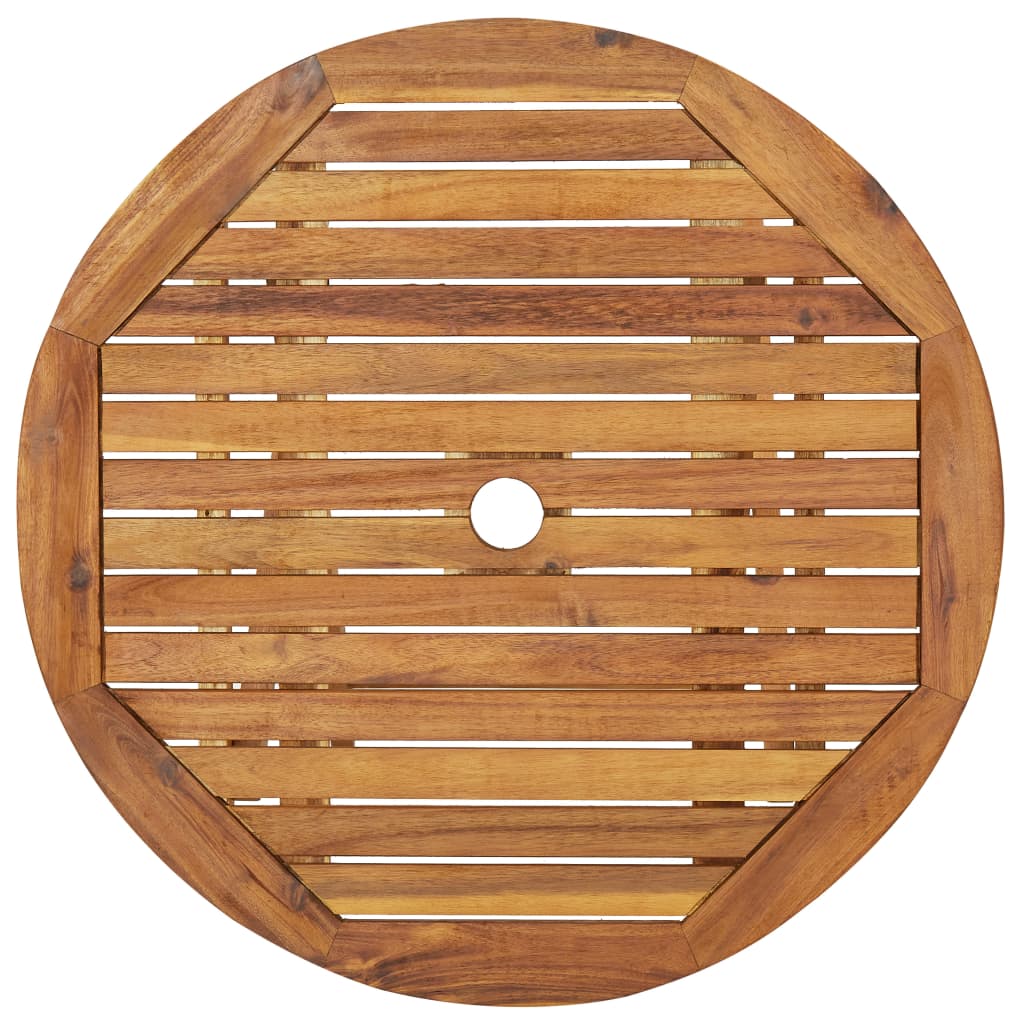 vidaXL Comedor de jardín plegable 3 piezas madera maciza de acacia