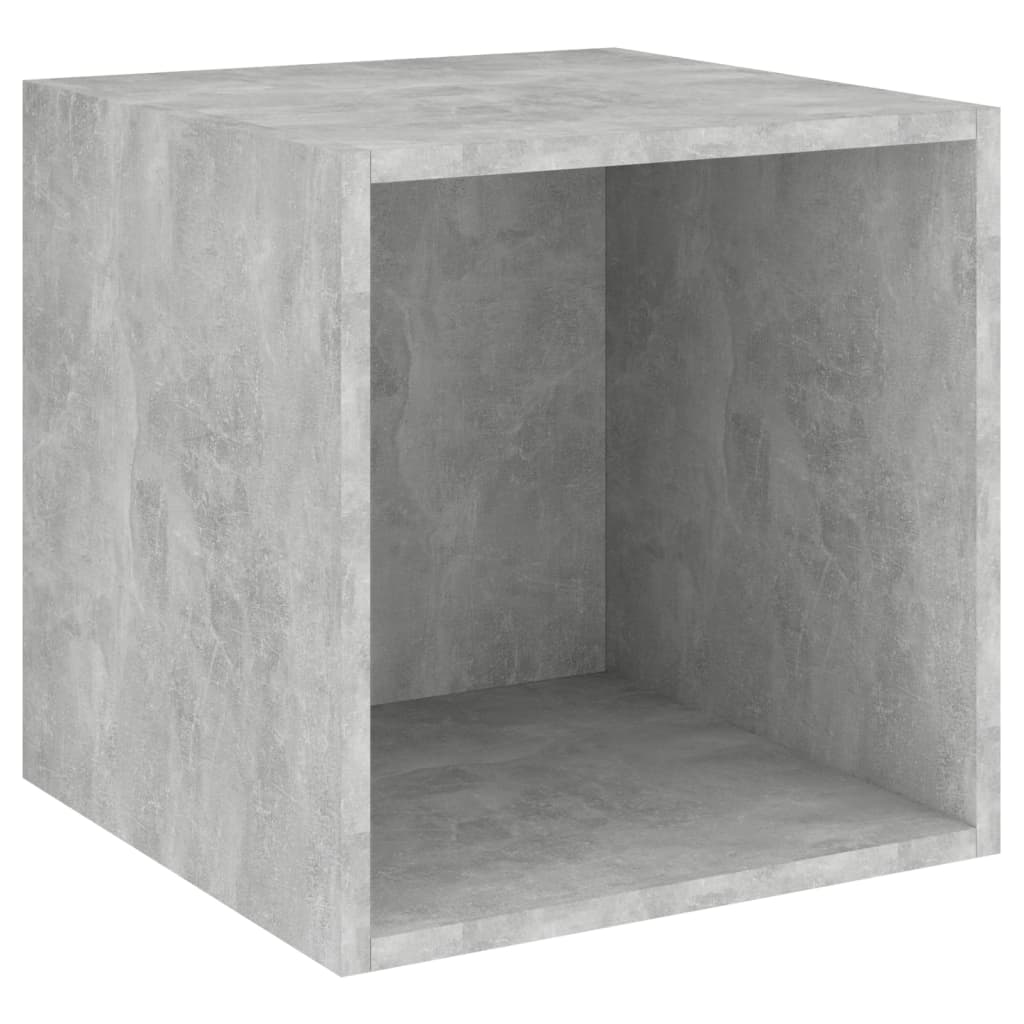 vidaXL Set de muebles de salón 4 pzas madera ingeniería gris hormigón