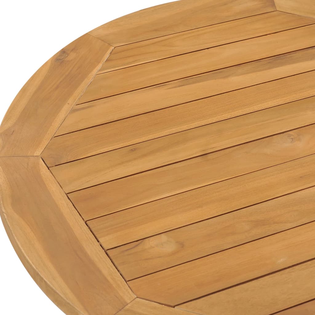 vidaXL Mesa de comedor de jardín madera maciza de teca Ø90x75 cm