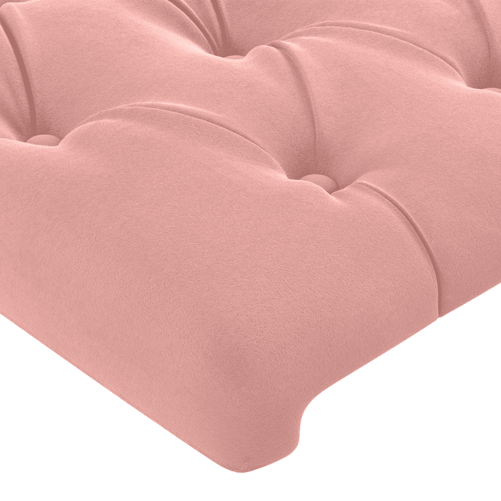 vidaXL Cama box spring con colchón terciopelo rosa 100x200 cm