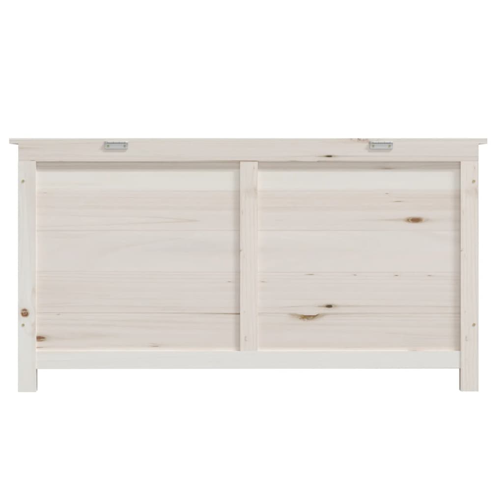 vidaXL Baúl para cojines madera de abeto maciza blanco 100x50x56 cm