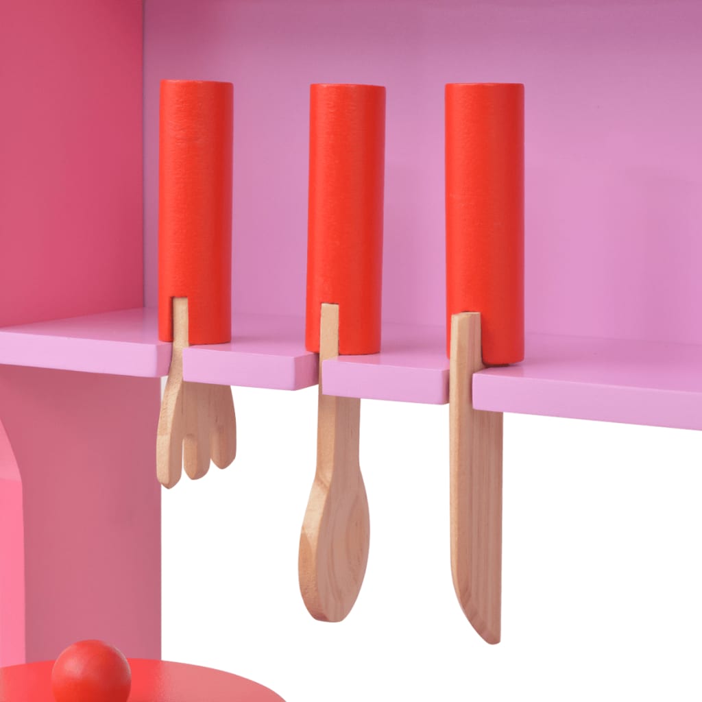 vidaXL Cocinita de juguete de madera 60x27x83 cm rosa
