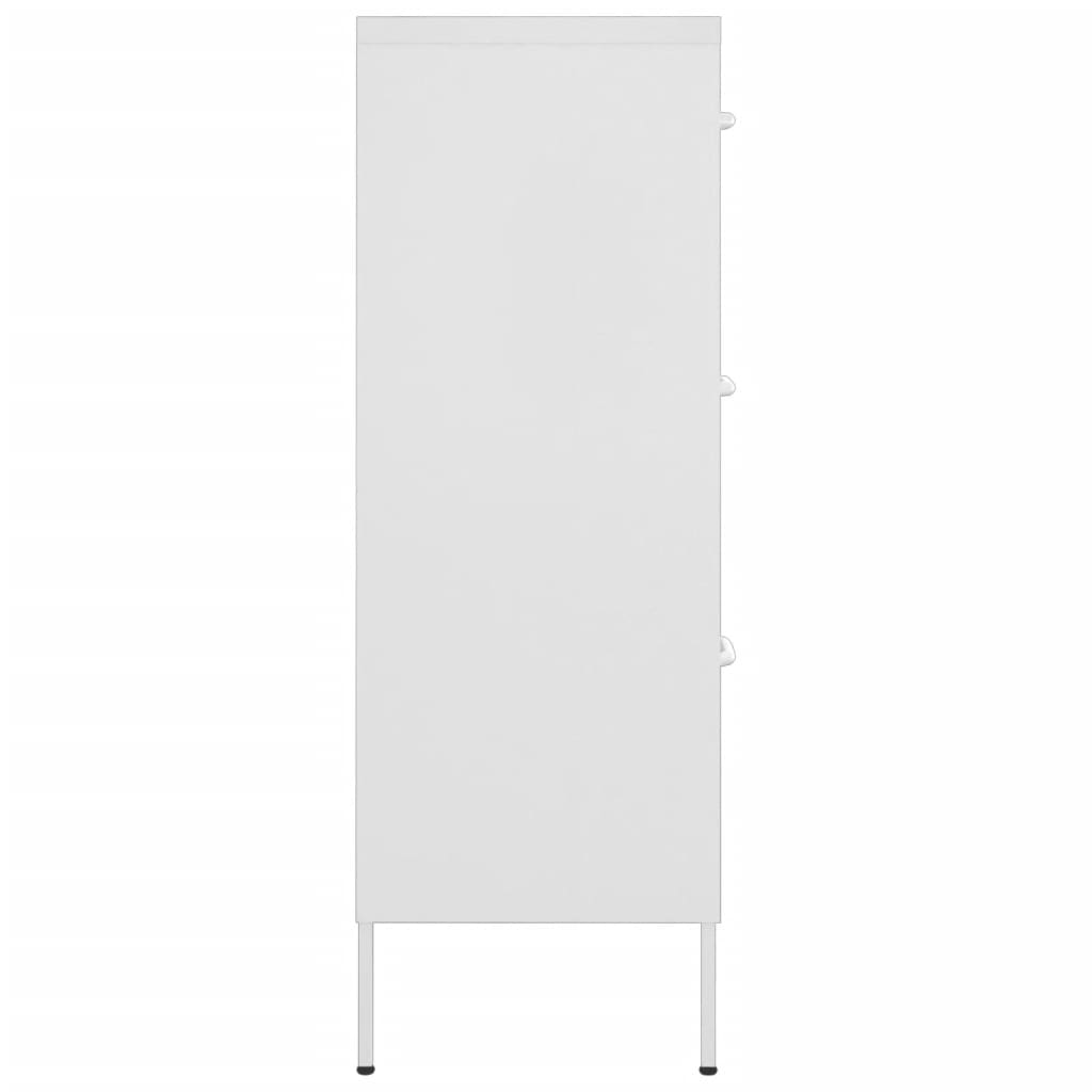 vidaXL Armario de almacenamiento acero blanco 80x35x101,5 cm
