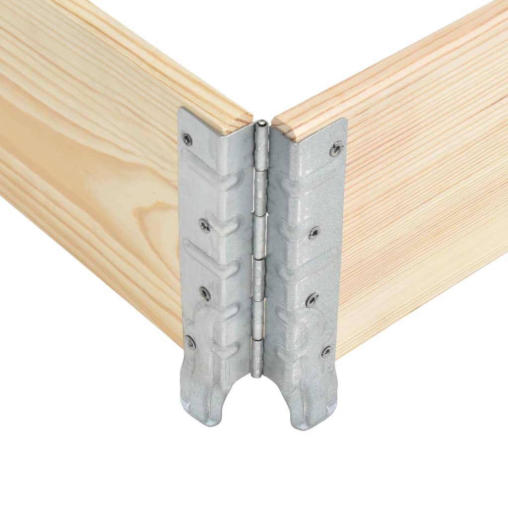 vidaXL Caja de palés de madera maciza de pino 100x150 cm