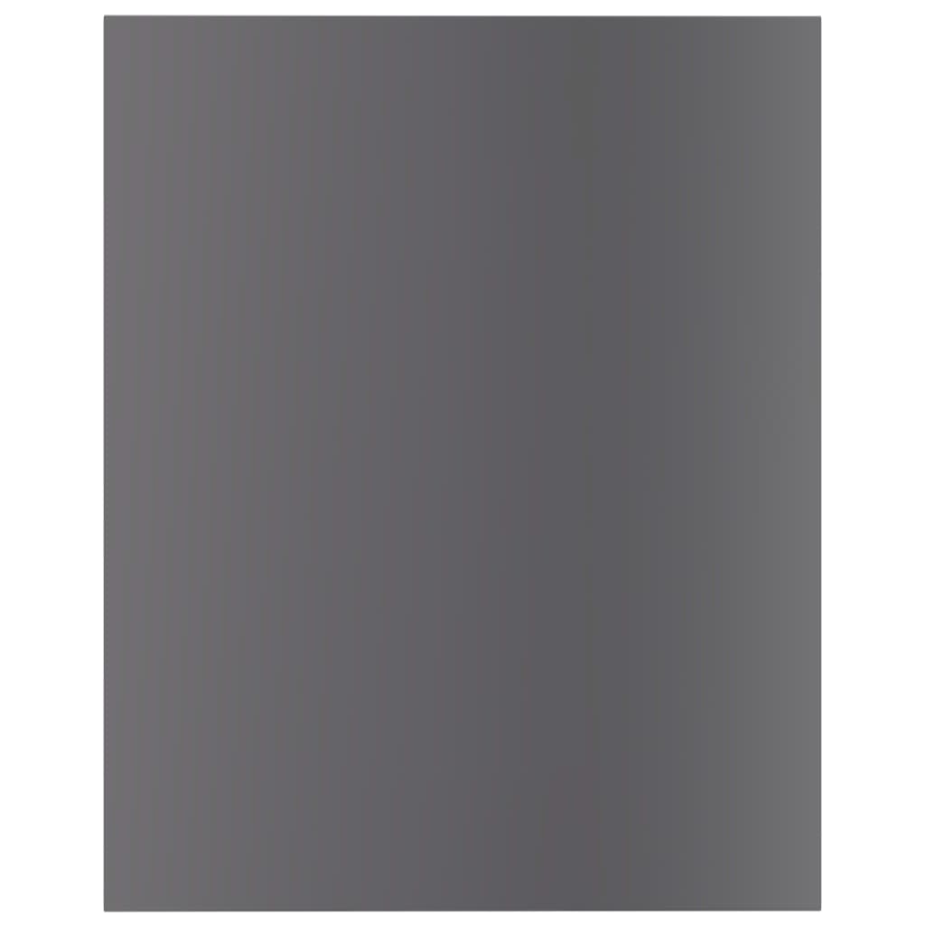 vidaXL Estante estantería 8 uds contrachapada gris brillo 40x50x1,5 cm