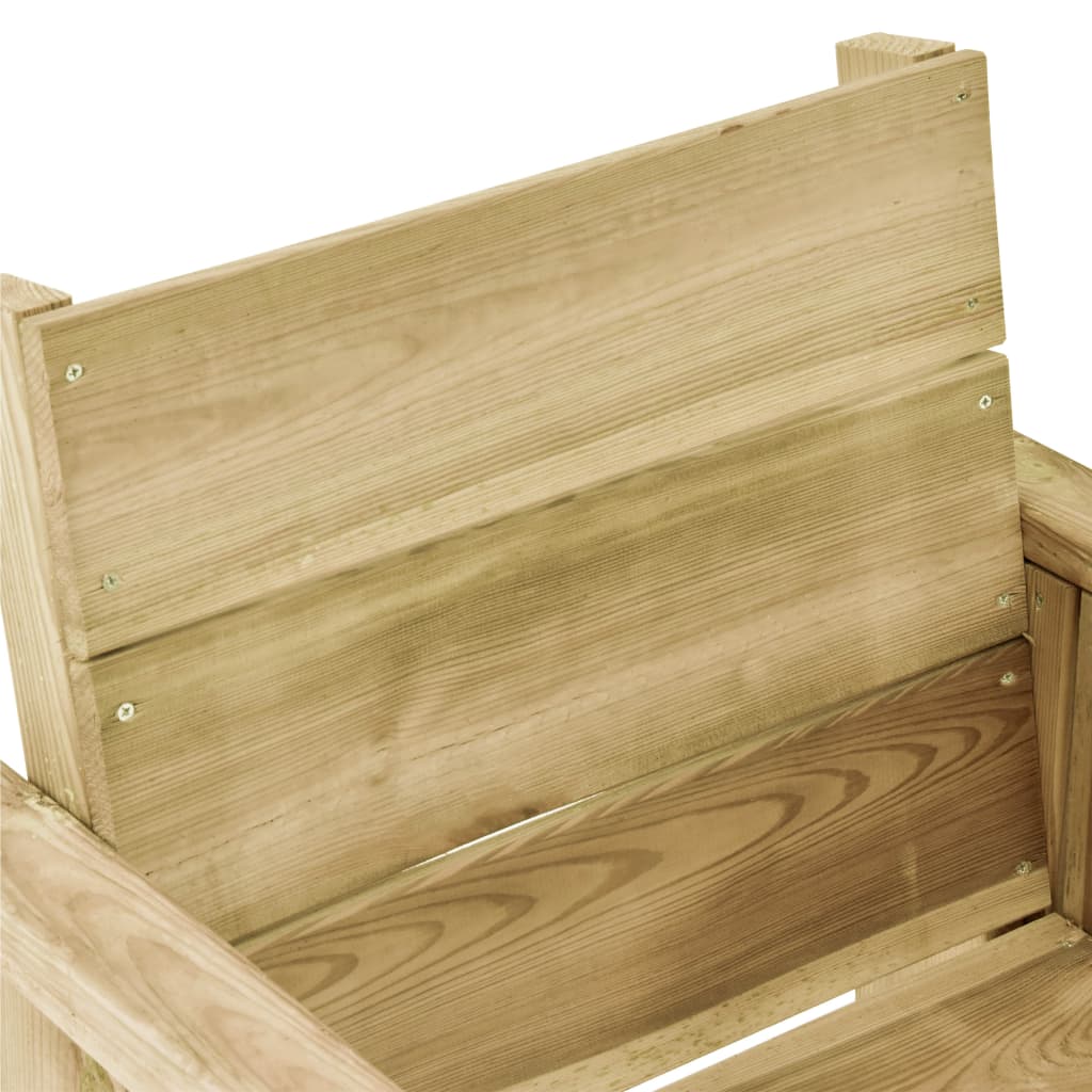 vidaXL Set muebles de comedor de jardín 7 pzas madera pino impregnada