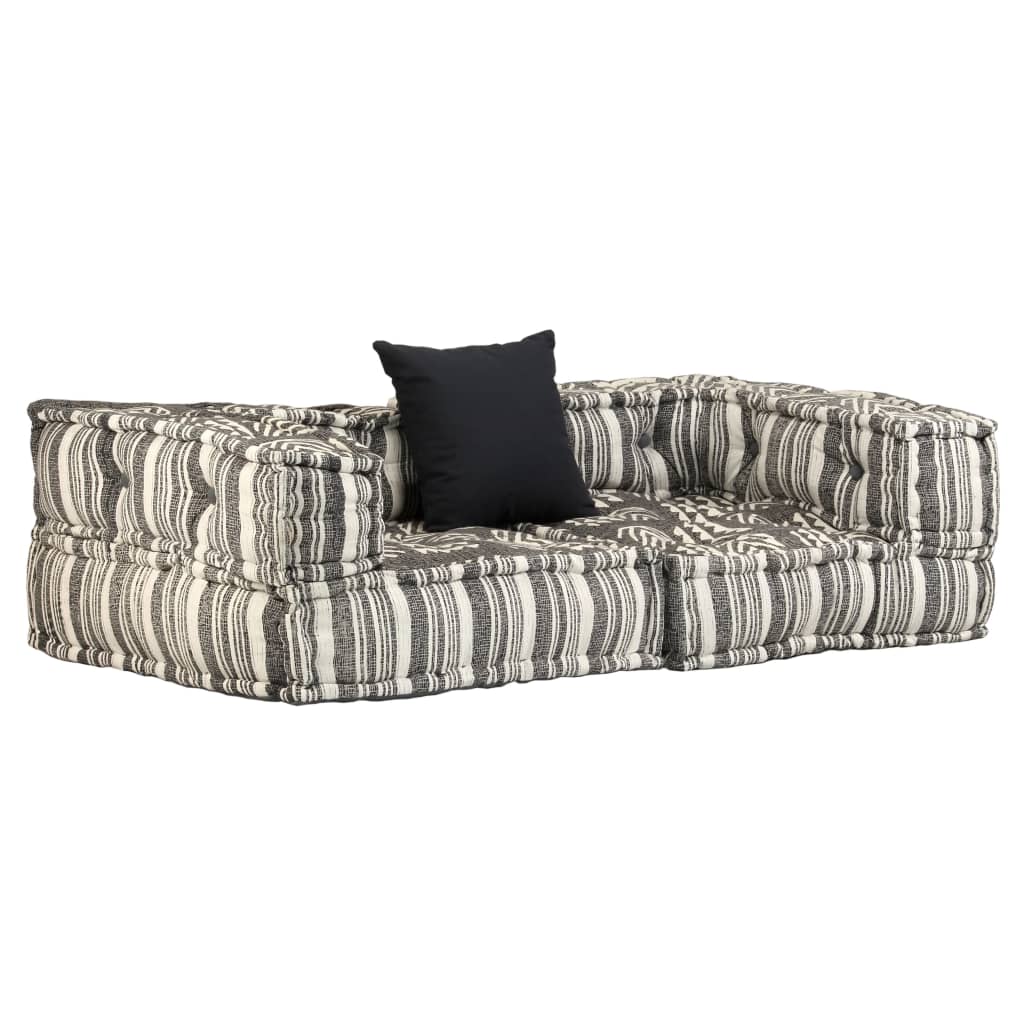 vidaXL Conjunto de sofá modular 6 piezas tela de rayas