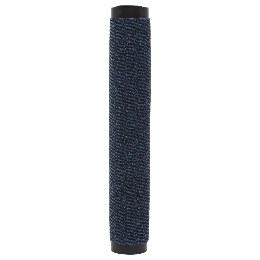 vidaXL Felpudo de nudo azul 60x180 cm