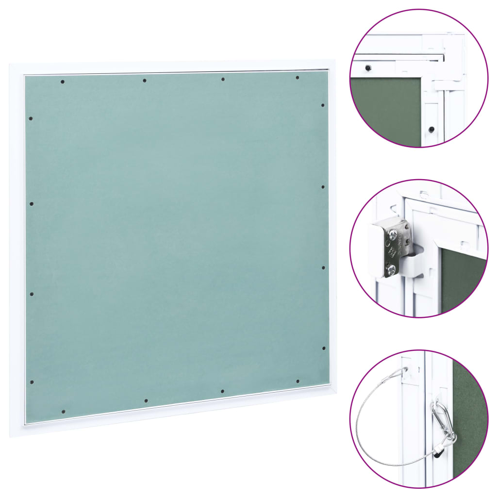 vidaXL Panel de acceso marco de aluminio y placa de yeso 600x600 mm