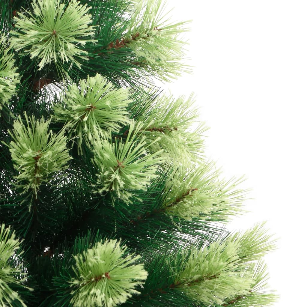 vidaXL Árbol de Navidad artificial con bisagras y soporte 180 cm