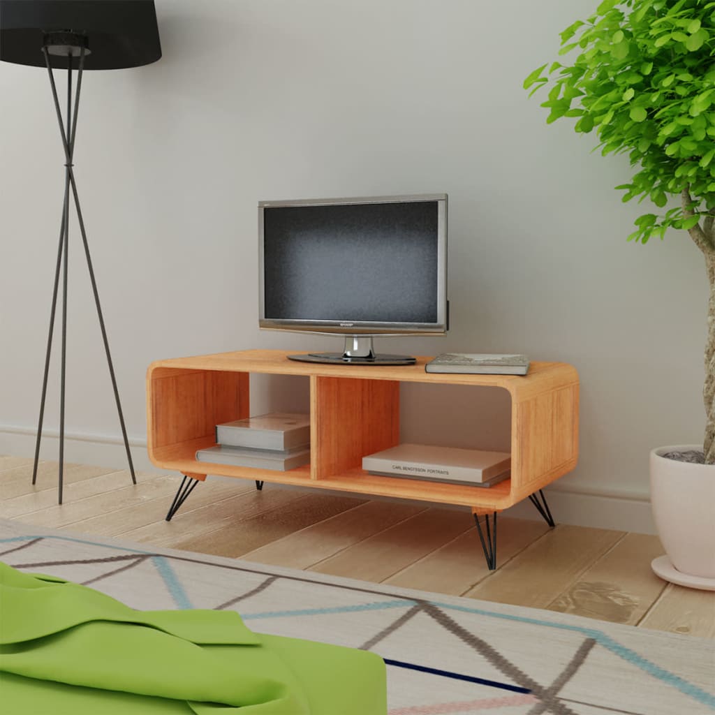 vidaXL Mueble para TV de madera marrón 90x39x38,5 cm