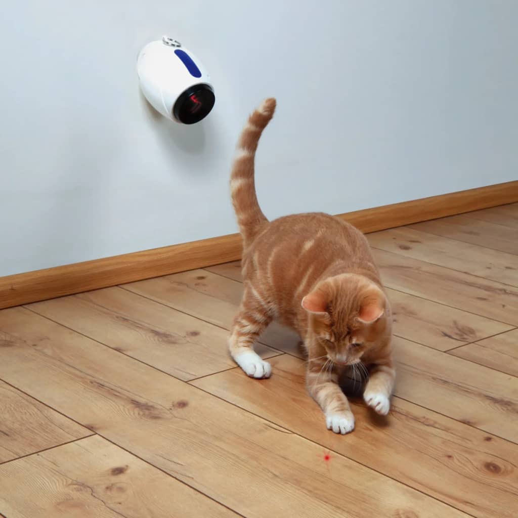 TRIXIE Puntero láser automático para gatos blanco 11 cm