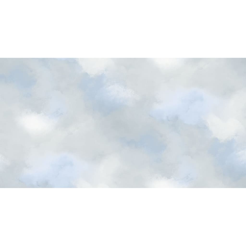 Good Vibes Papel de pared Paint Clouds azul y gris