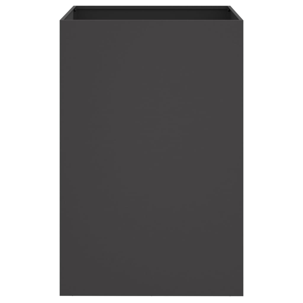 vidaXL Jardinera de acero laminado en frío negro 52x48x75 cm