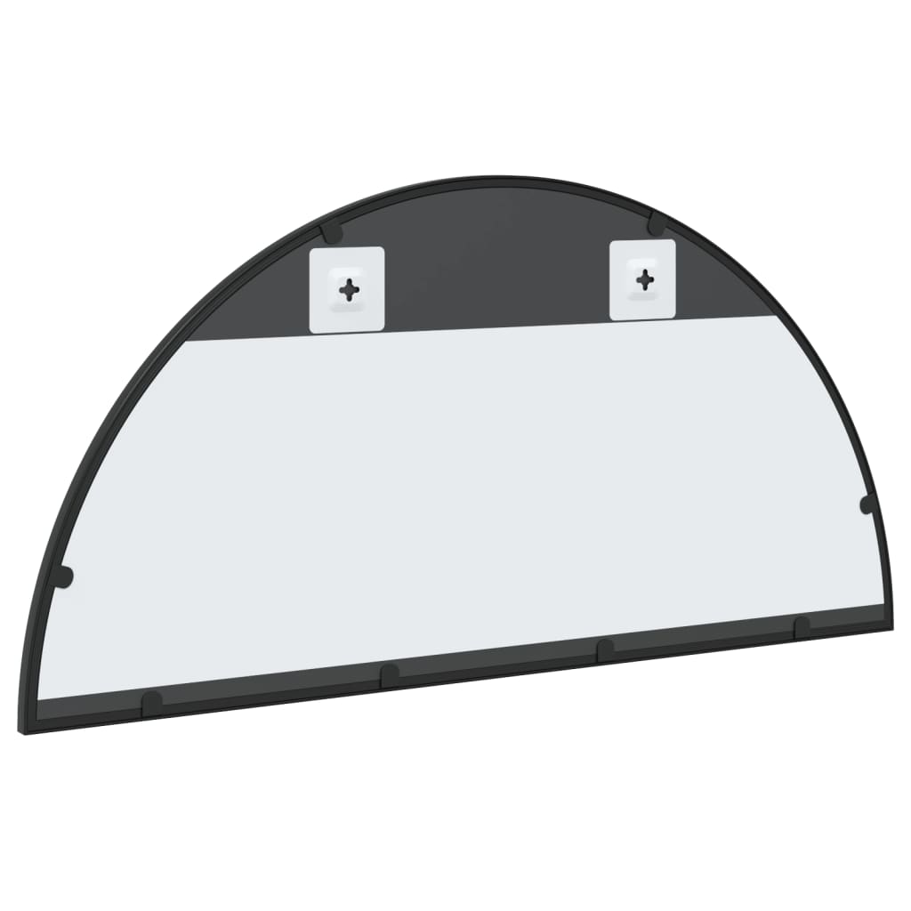 vidaXL Espejo de pared arco de hierro negro 80x40 cm