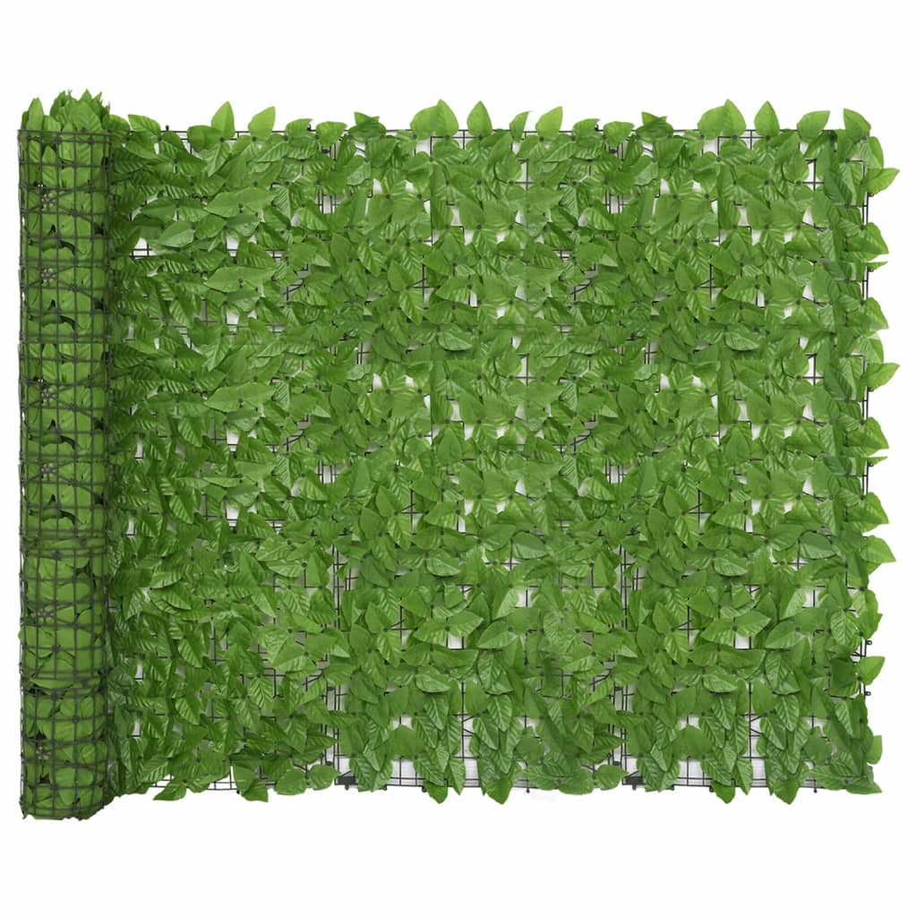vidaXL Toldo para balcón con hojas verde 500x150 cm