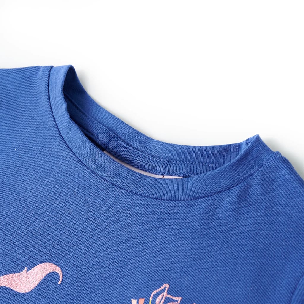 Camiseta infantil azul cobalto 116