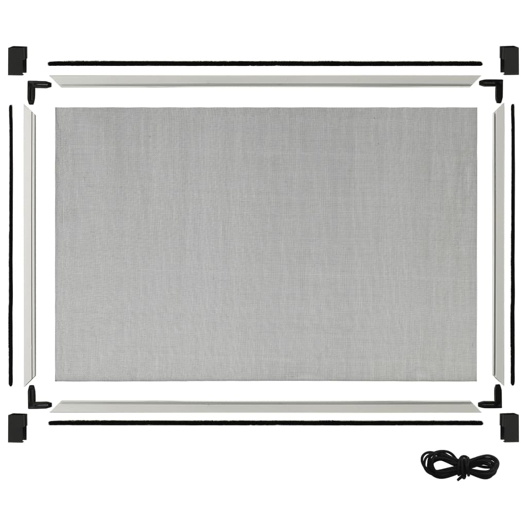 vidaXL Mosquitera extensible para ventanas blanco (75-143)x50 cm