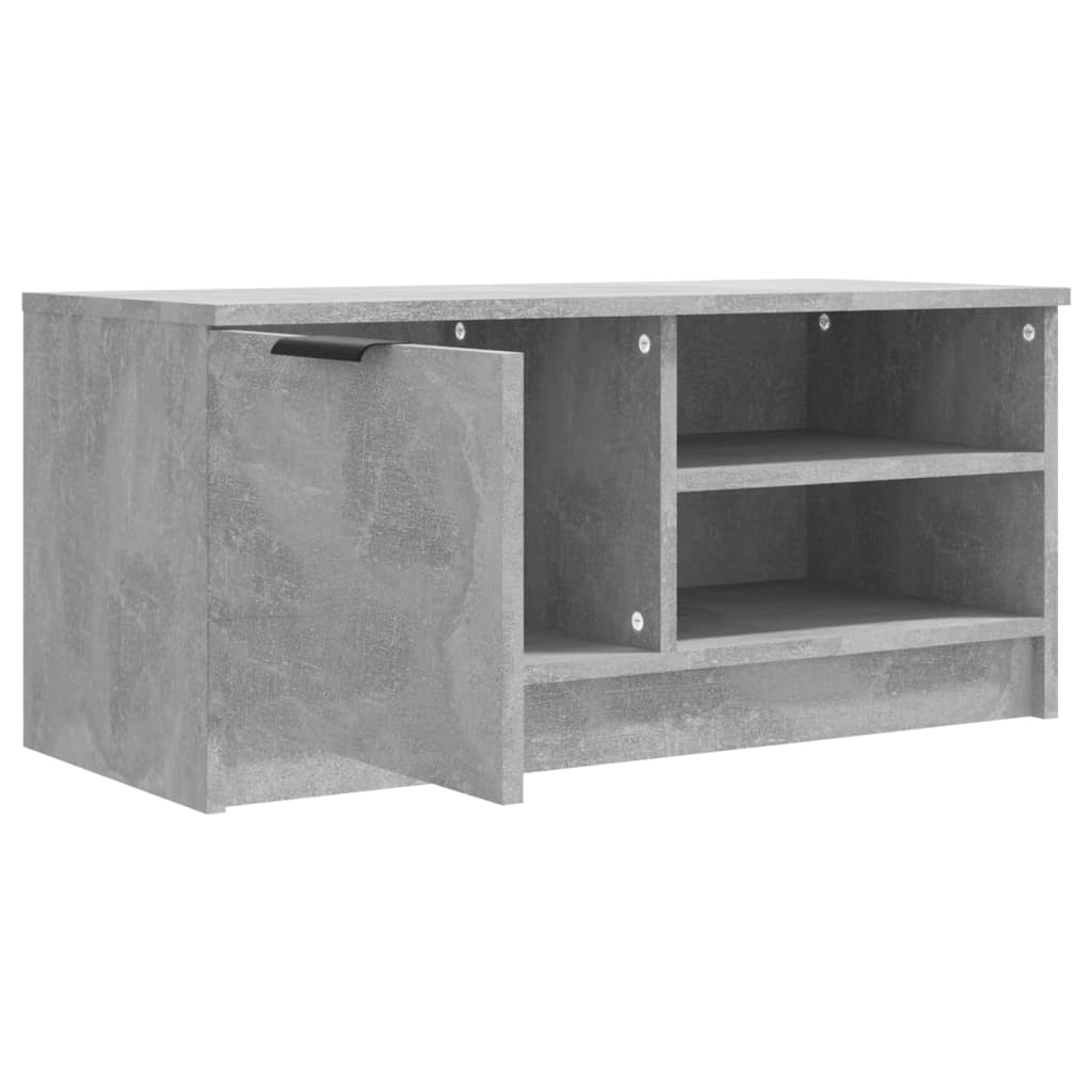 vidaXL Mueble de TV 2 pzas madera contrachapada hormigón 80x35x36,5 cm