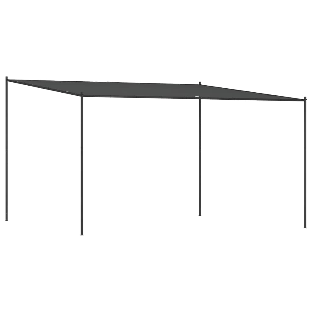 vidaXL Cenador acero y tela gris antracita 4x4 m 180 g/m²